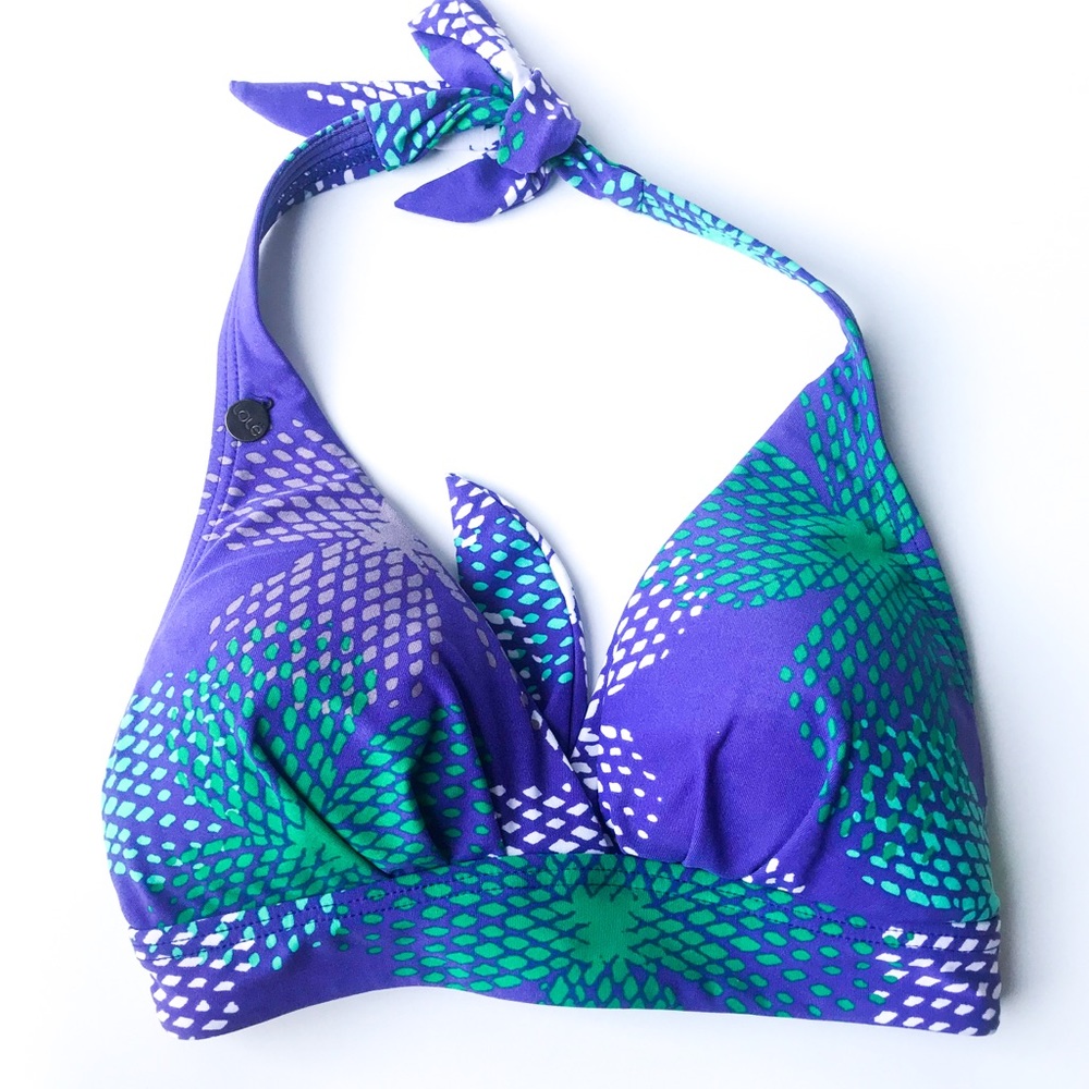 🌸4 for $20 Lole swimsuit halter bikini top purple and green